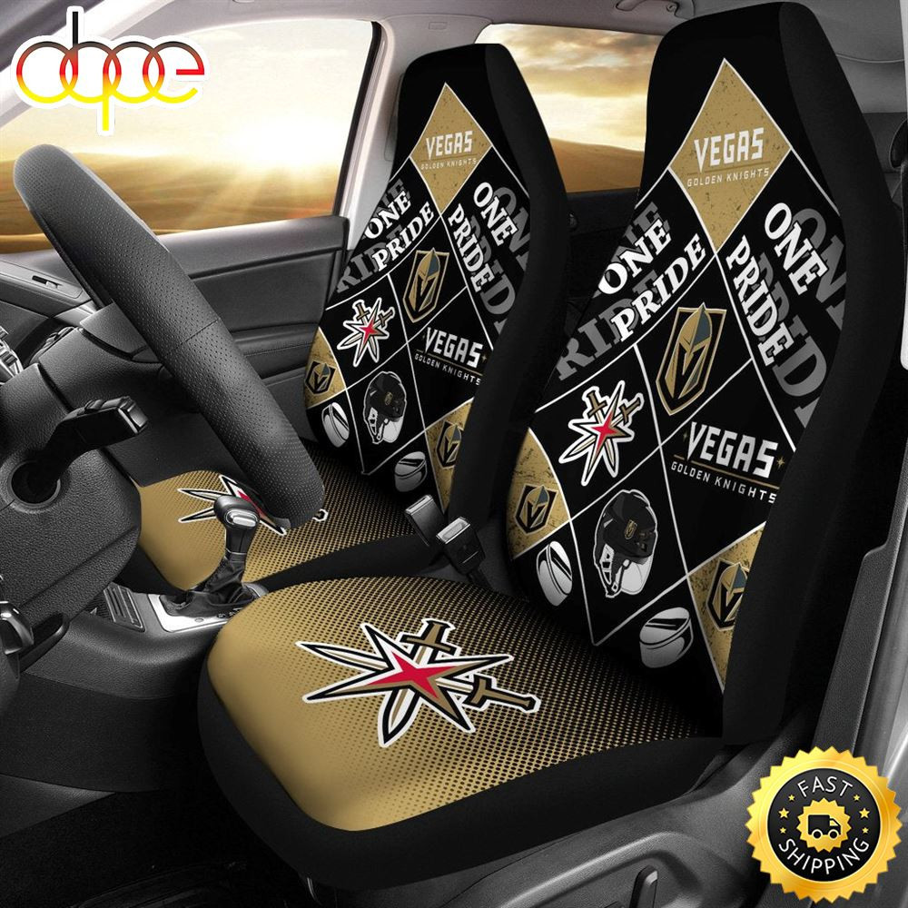 Colorful Pride Flag Vegas Golden Knights Car Seat Cover Set CSC4976