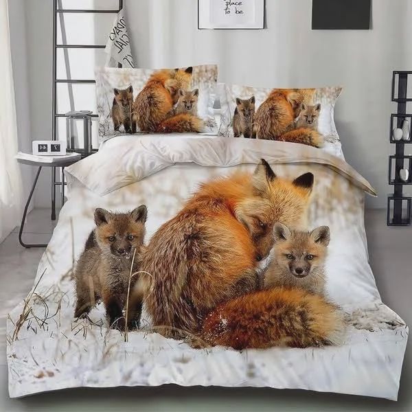 3D Print Foxes Bedclothes Duvet Cove &hellip;