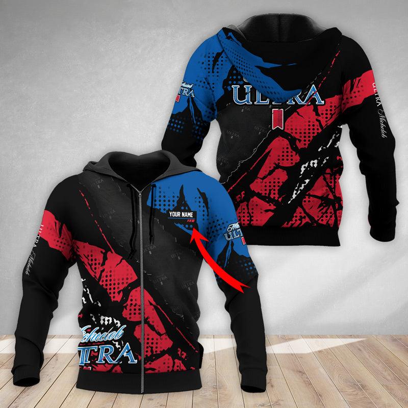 Personalized Halftone Michelob Ultra Hoodie & Zip Hoodie