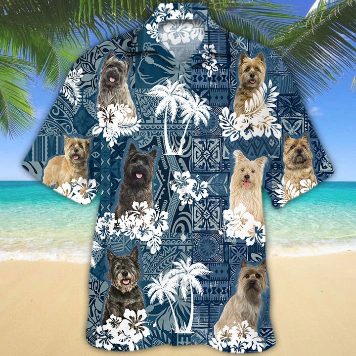 3D Full Printed Dog In Hawaiian Beach Shirts, Hawaii Aloha Summer Shirts For Dog Lover, Dog Hawaiian Shirt