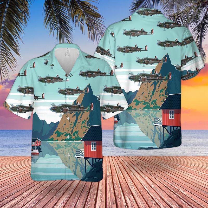 Us Army A-29/Pbo-1 Hudson Hawaiian Shirt