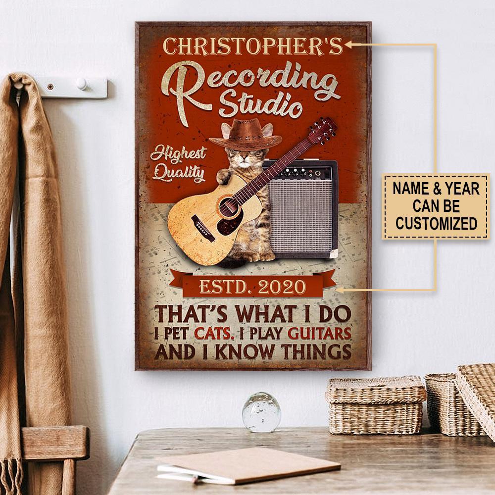 Personalized Acoustic Guitar Cat Tha &hellip;