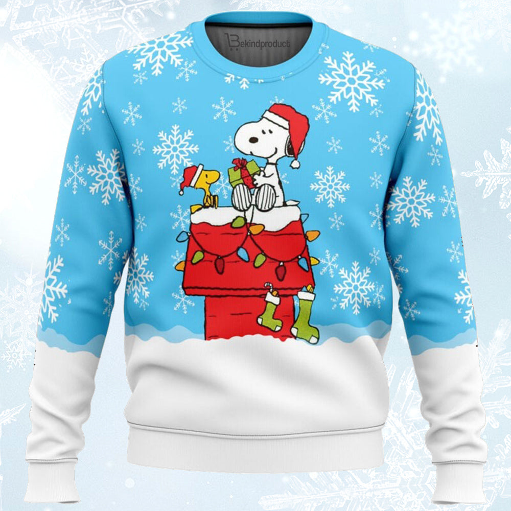 Snowy Christmas Snoopy Ugly Christmas Sweater For Men & Women Christmas Gift Sweater Bh252 Fashion24Hs