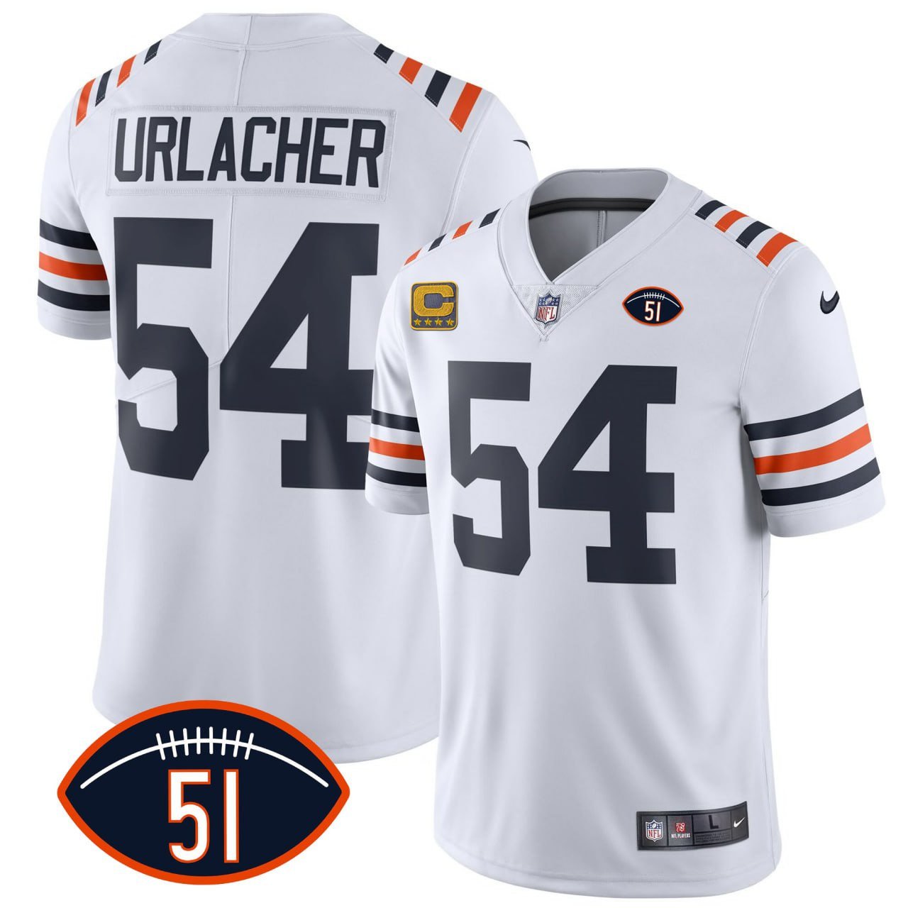 Brian Urlacher Chicago Bears Jersey – All Stitched