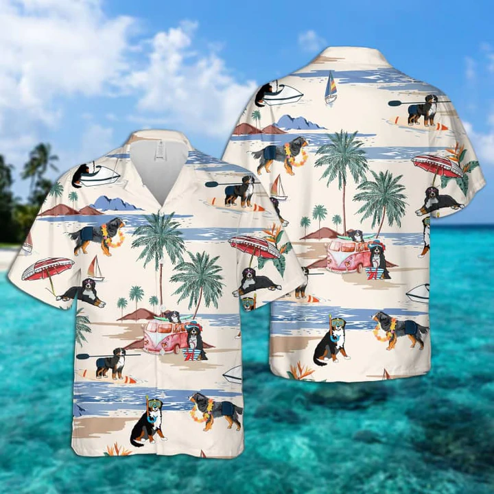 Entlebucher Mountain Summer Beach Hawaiian Shirt, Hawaiian Shirts For Men Short Sleeve Aloha Beach Shirt