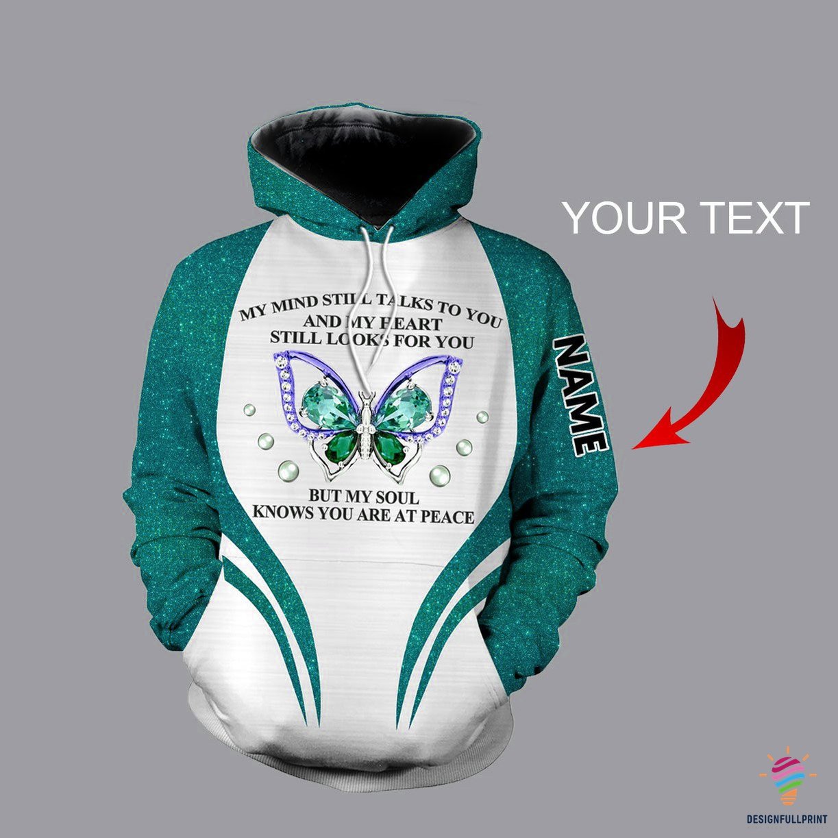 Gift For Butterfly Lover Teal Butter …