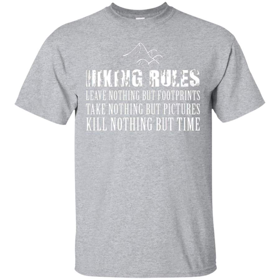 Hiking Rules T-Shirt Funny Hiking Lover Sarcastic Quotes