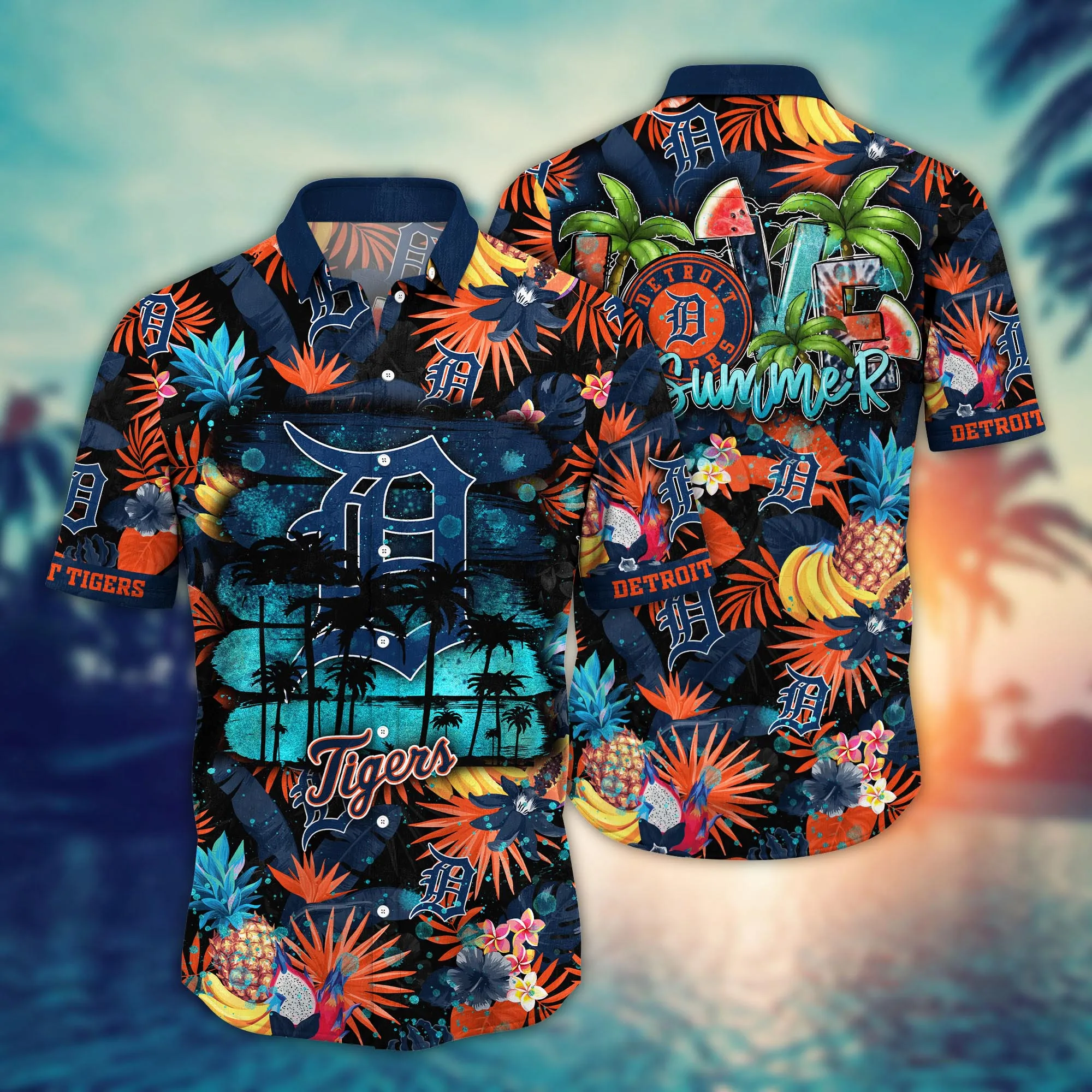 Detroit Tigers Mlb Hawaiian Shirt Barbecues Aloha Shirt