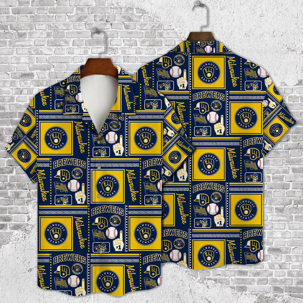 Milwaukee Brewers Major League Baseball 3D Print Hawaiian Shirt Shml