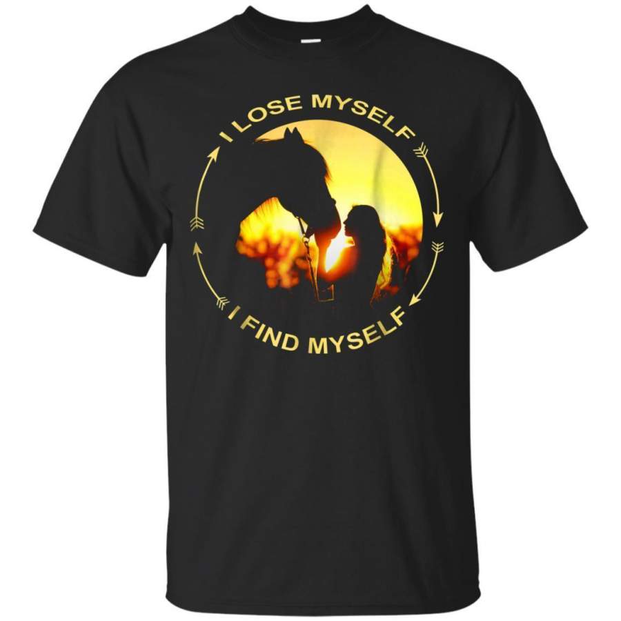 AGR I Lose Myself I Find Myself Horse Lover Gift Vintage Shirt Jaq T-shirt