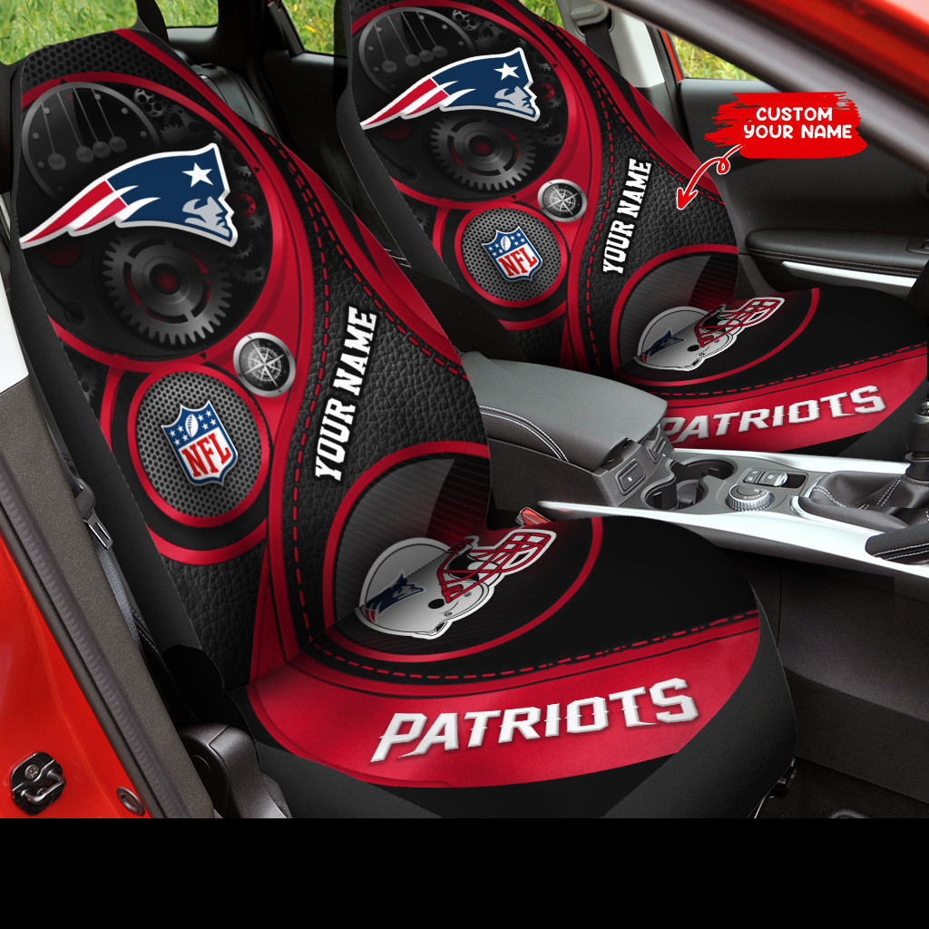 New England Patriots Personalized Car Seat Cover Set CSC1522