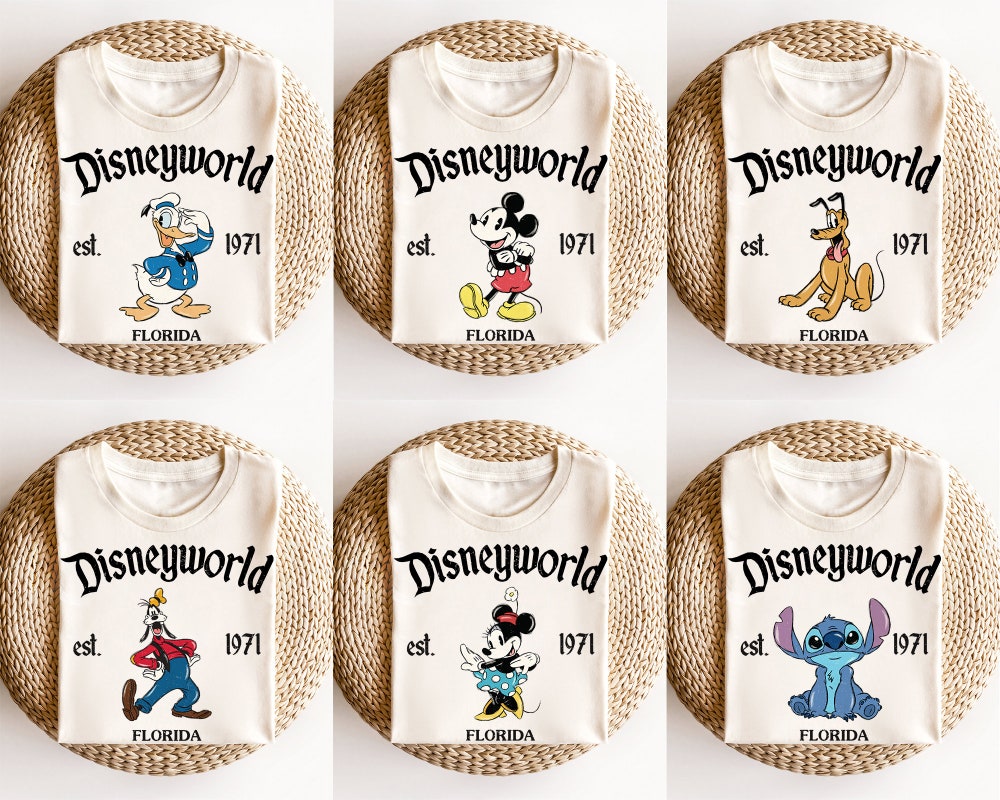 Retro Disneyworld Est 1971 Shirt, Disney All Characters Shirt, Mickey And Friends Shirt, Disney Group Shirt, Disney Family Tee, Disney Trip Yourtshirtman