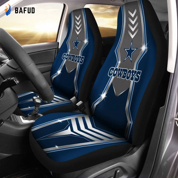 Dallas Cowboys Dark Blue Grey Protect Car Seat Cover Set For Fan Gifts CSC8222