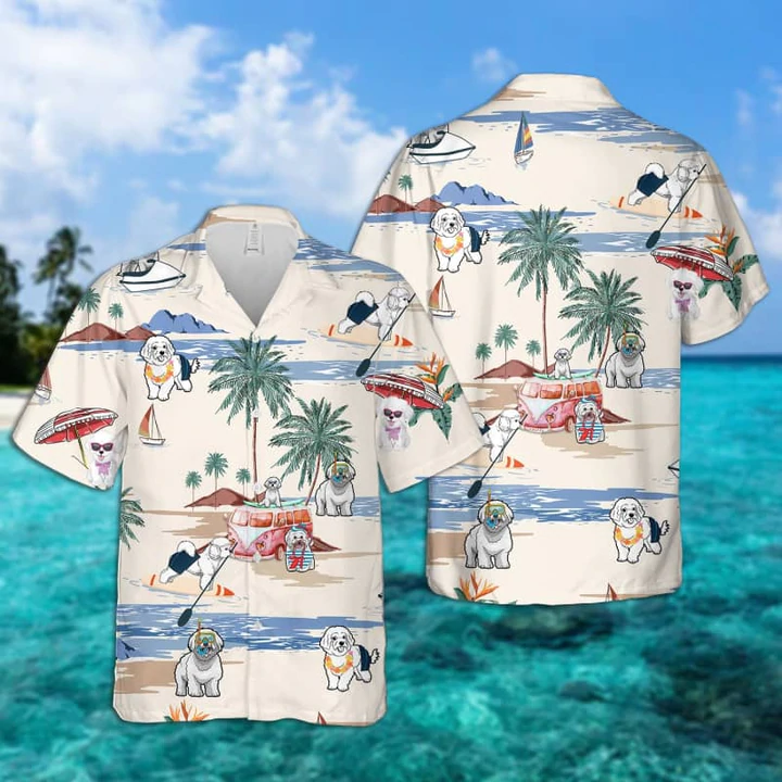 Bolognese Summer Beach Hawaiian Shirt, Hawaiian Shirts For Men, Hawaiian Shirts For Men, Aloha Beach Shirt