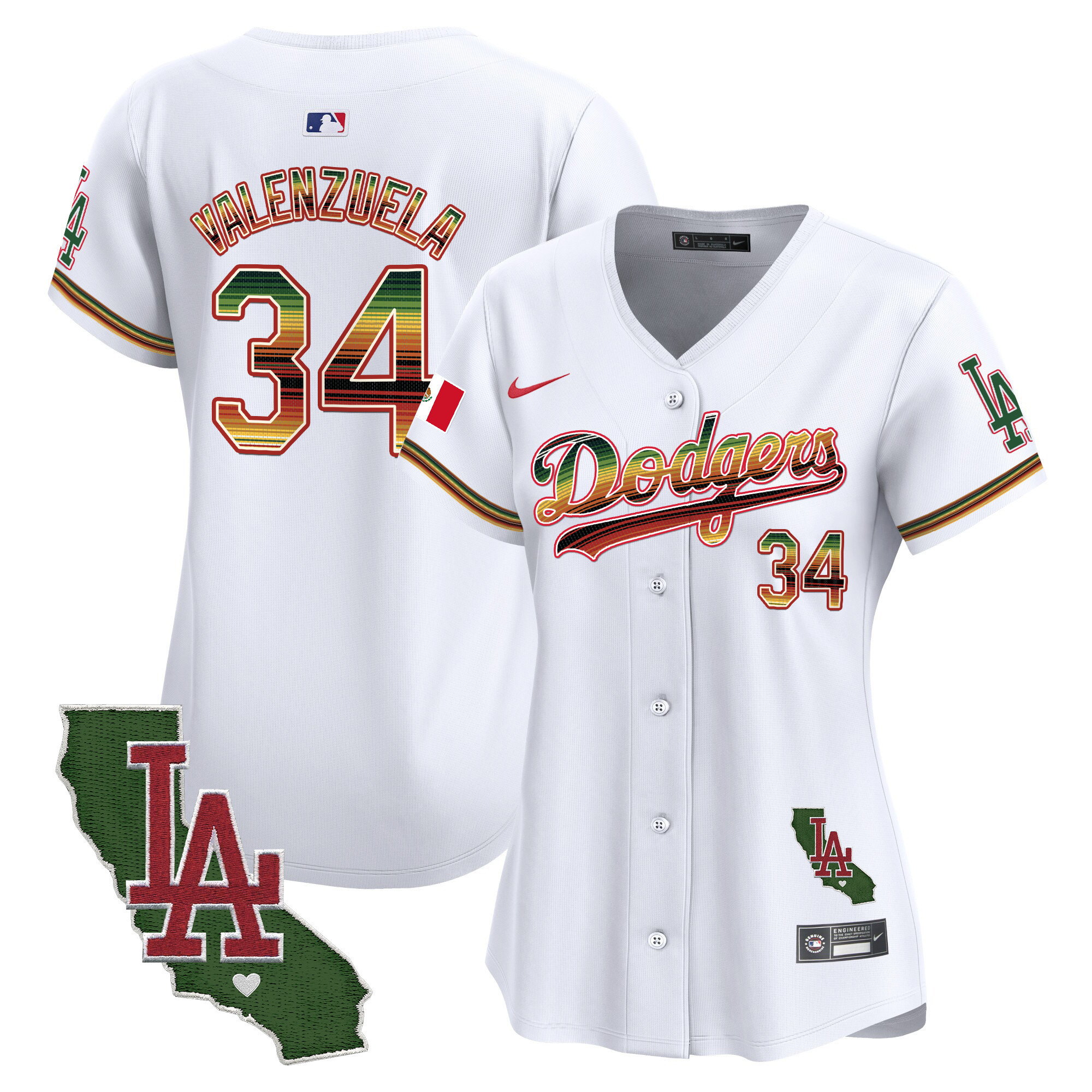 Women’S Dodgers Mexico Traditional Style Vapor Premier Limited Jersey – All Stitched