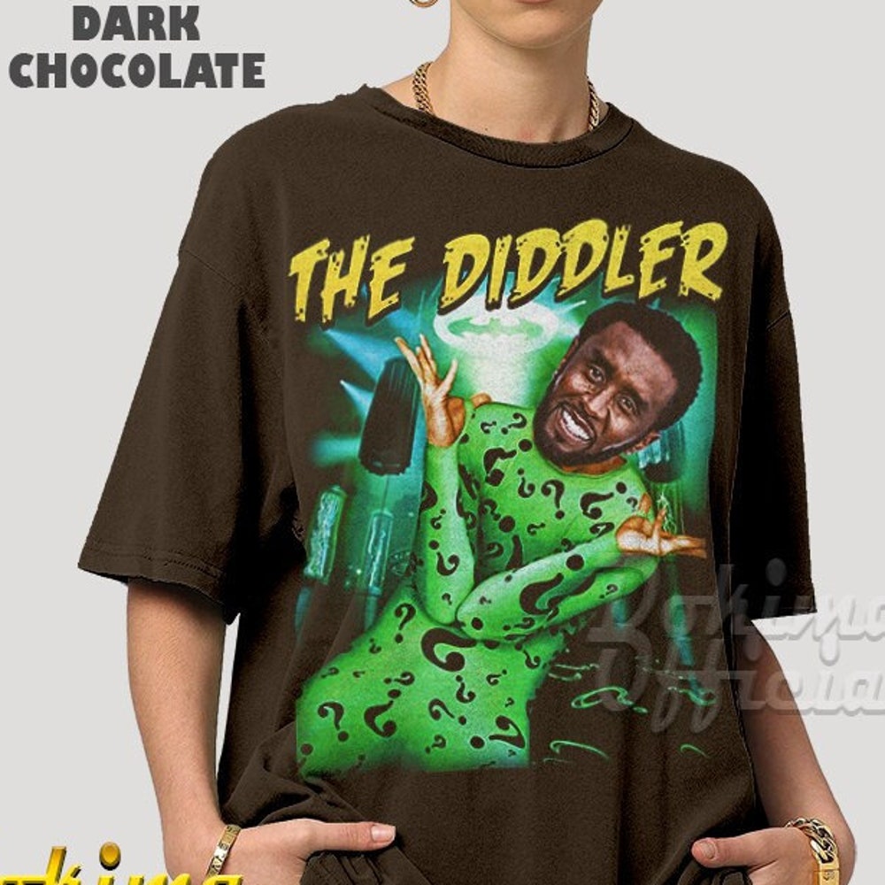 The Diddler Ironic Shirt, Sean Diddy Combs T-Shirt, Funny T-Shirt, P Diddy Goes To Prison Funny Unisex T- Shirt, Weirdcore, Meme Shirt Km15 X Winter Fashion X Teeglow Teecowboy