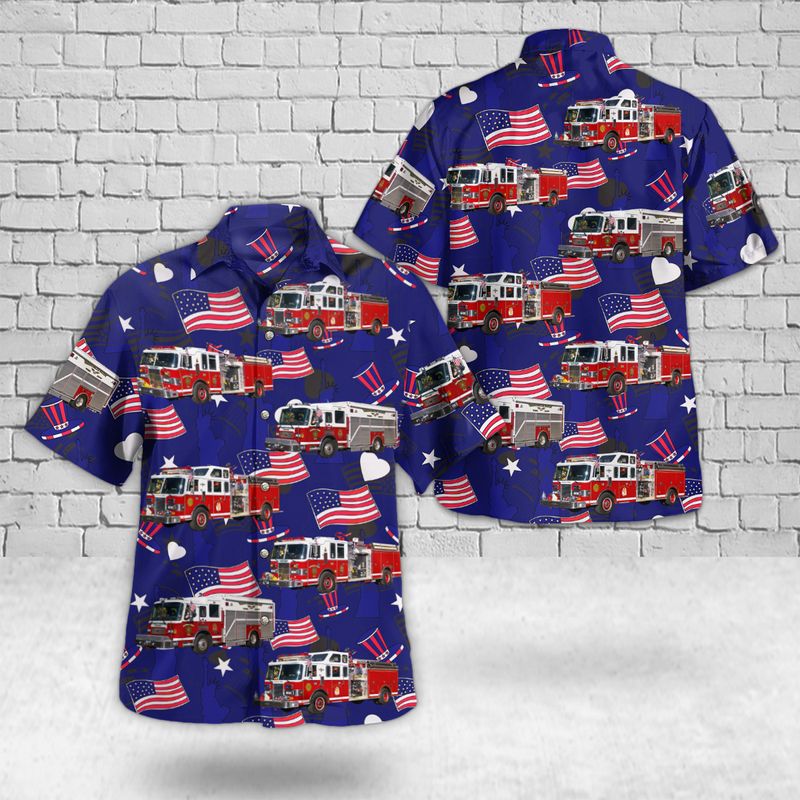 Rochelle Park, New Jersey, Rochelle Park Fire Department, 4Th Of July Hawaiian Shirt