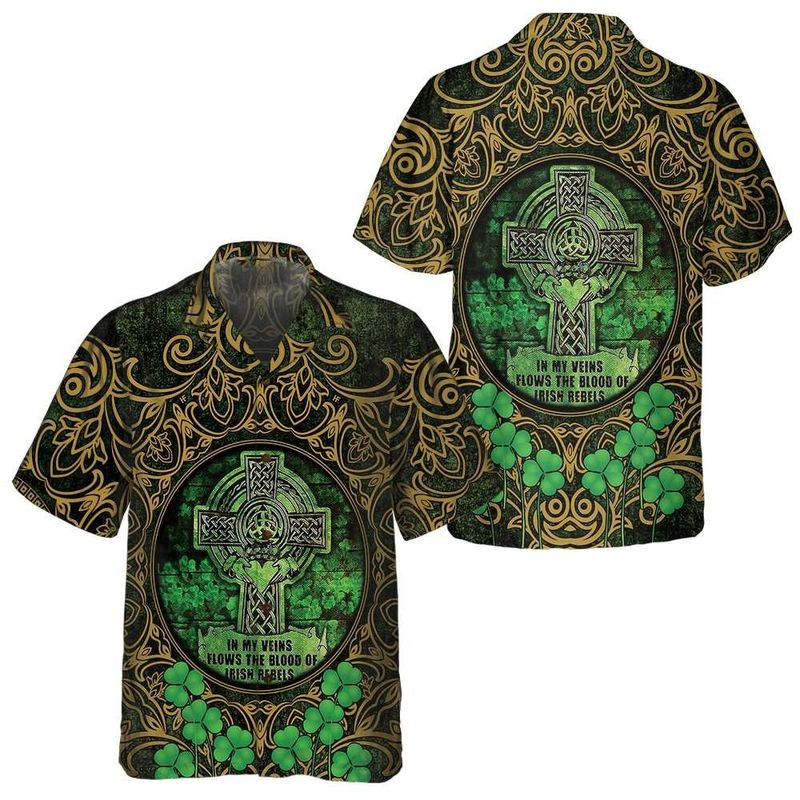 Hawaiian Aloha Shirts St Patrick’S Day The Blood Of Irish Rebels