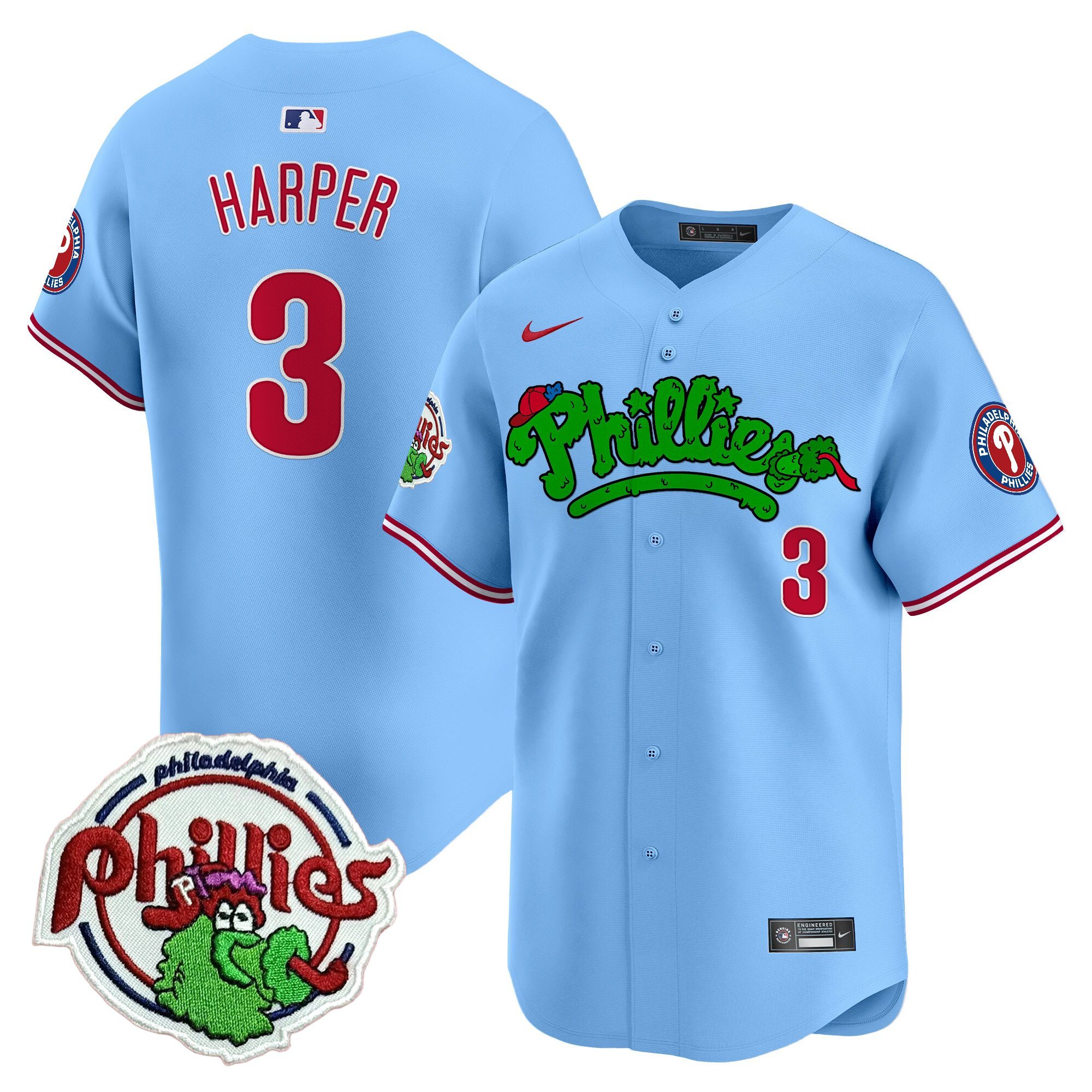 Unisex Phillies Phanatic Patch Vapor Premier Limited Jersey V2 – All Stitched