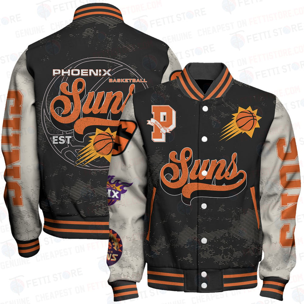 Phoenix Suns Team Logo Sport Pattern Classic Varsity Jacket