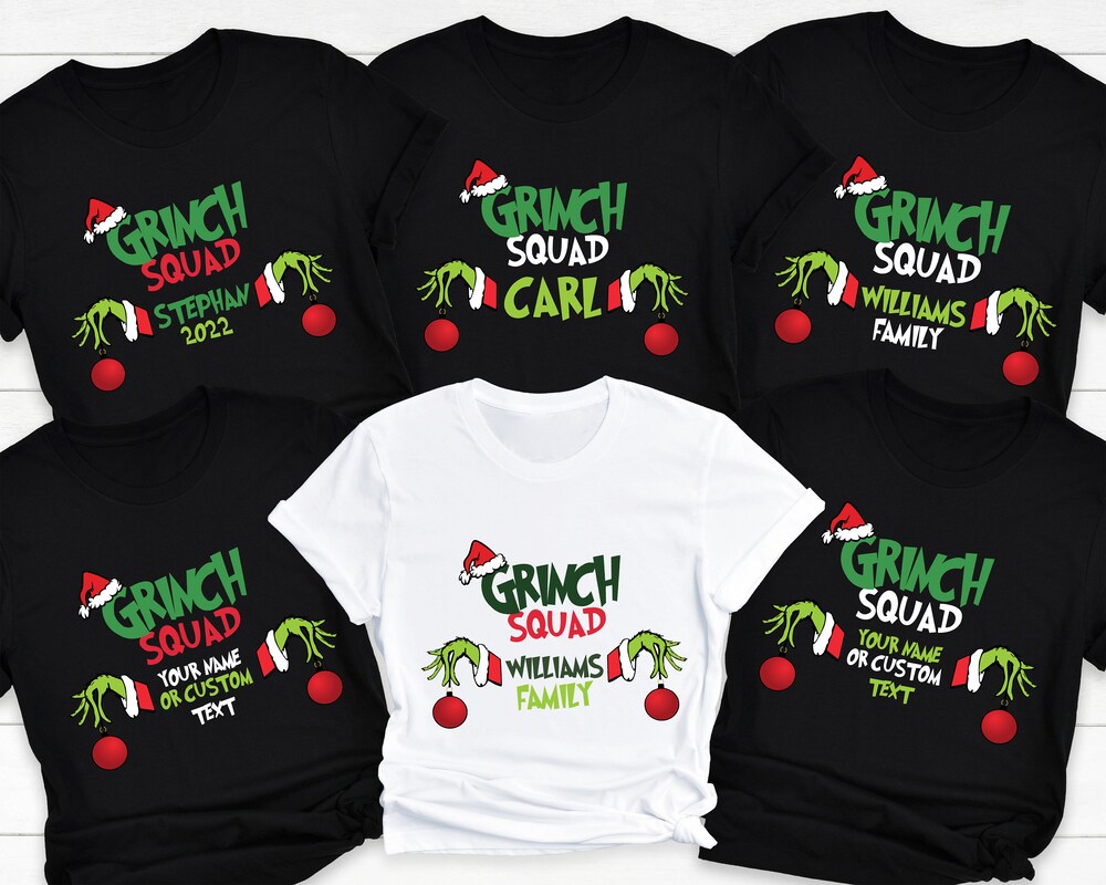 Custom Grinch Squad Shirt, Christmas Grinch Squad Shirt, Matching Family Shirt, Christmas Custom Shirt, Christmas Shirt, Merry Christmas Tee X Teewhiz