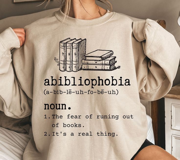 Abibliophobia Sweatshirt Book lover  &hellip;