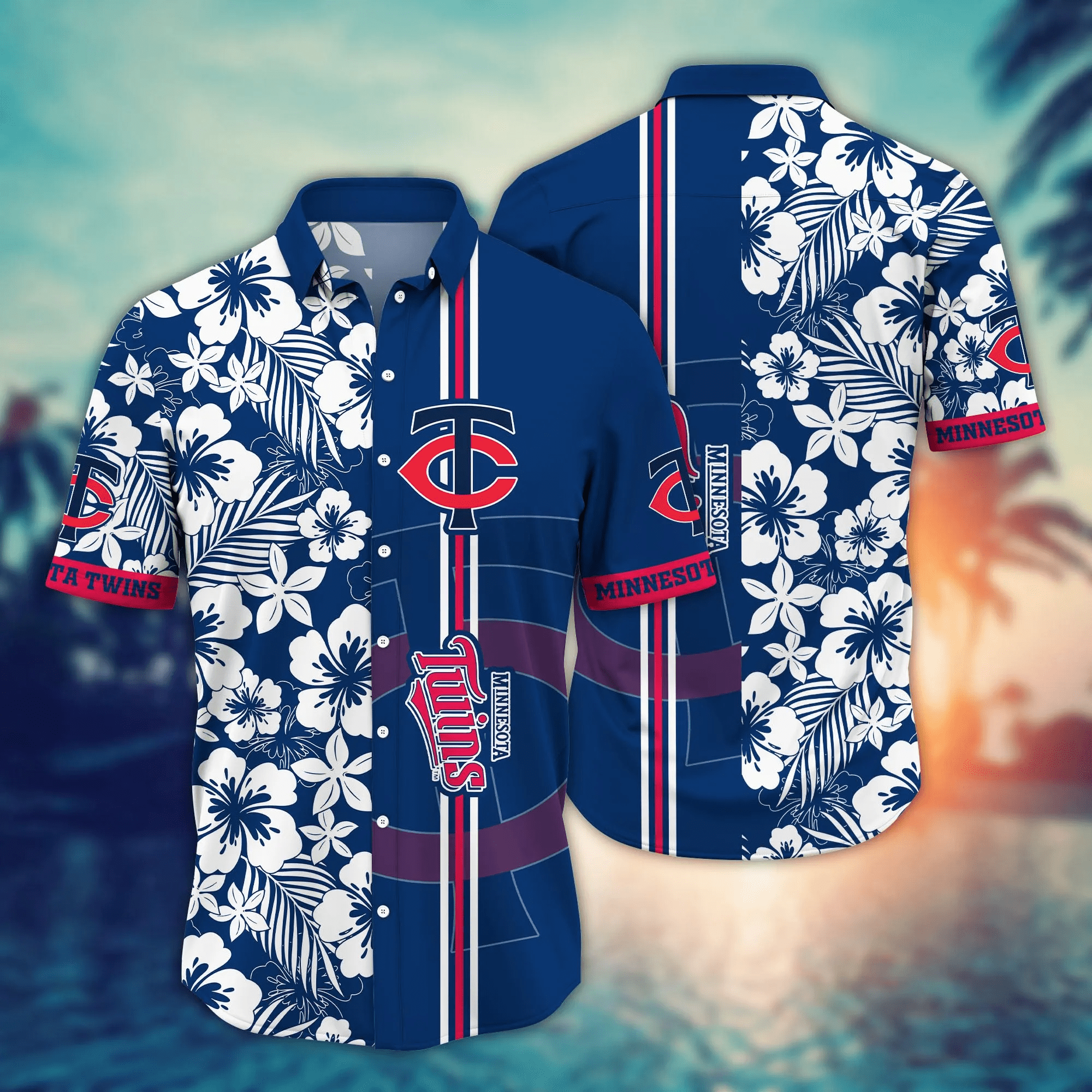 Minnesota Twins Mlb Hawaiian Shirt Ice-Cold Drinkstime Aloha Shirt