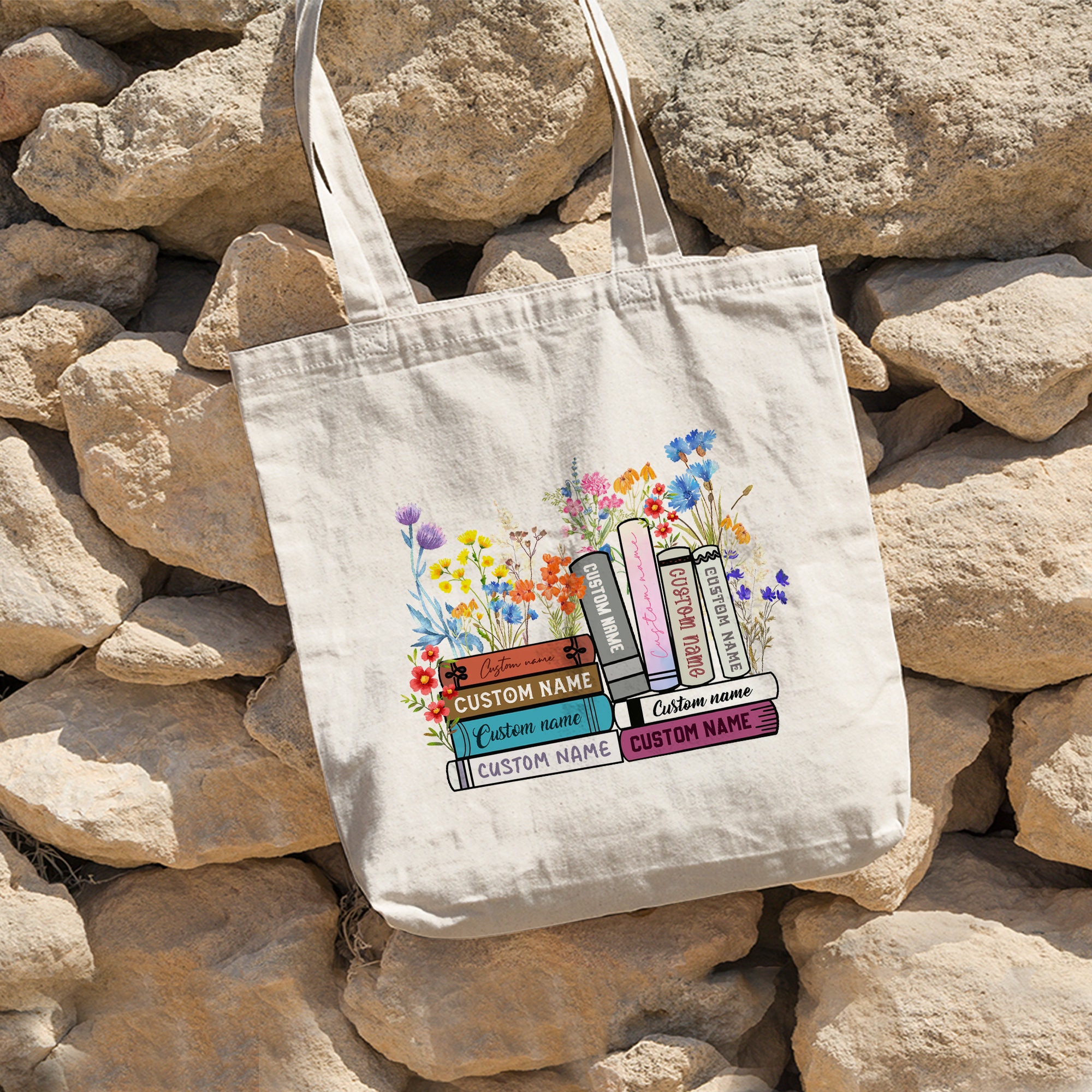 Personalized Favorite Books Tote Bag, Custom Book Tote Bag, Custom Bookshelf Tote, Book Lover Tote Bag, Bookish Tote Bag, Reading Lover Tote