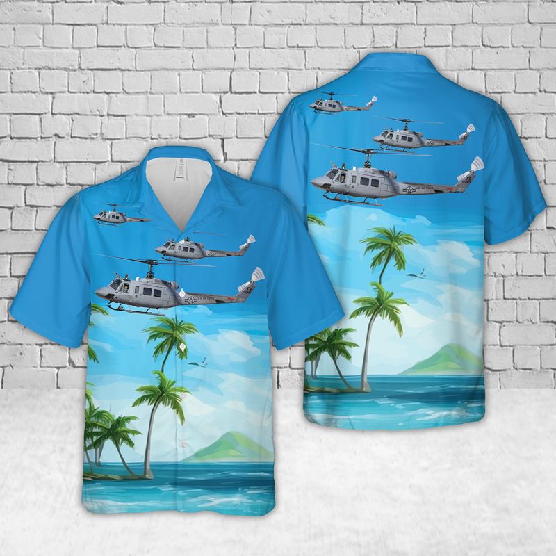 Us Air Force Bell Th-1H Huey Ii (205) Hawaiian Shirt