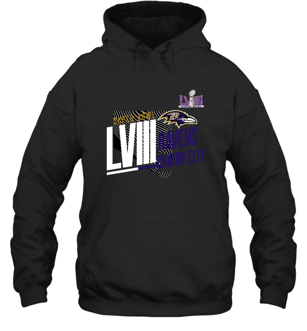 Baltimore Ravens Super Bowl LVIII Maps Unisex 2D Hoodie