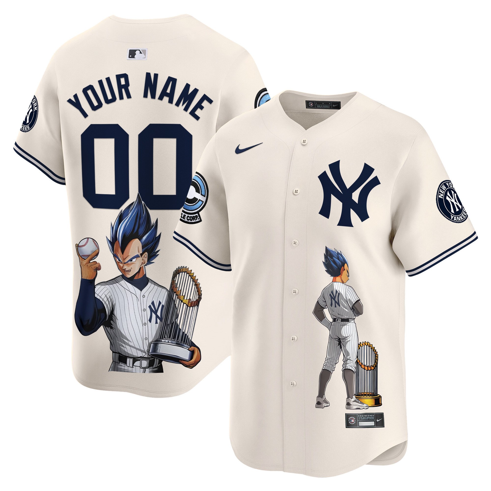 Yankees Vegeta Dragon Ball Vapor Premier Limited Custom Jersey – Printed