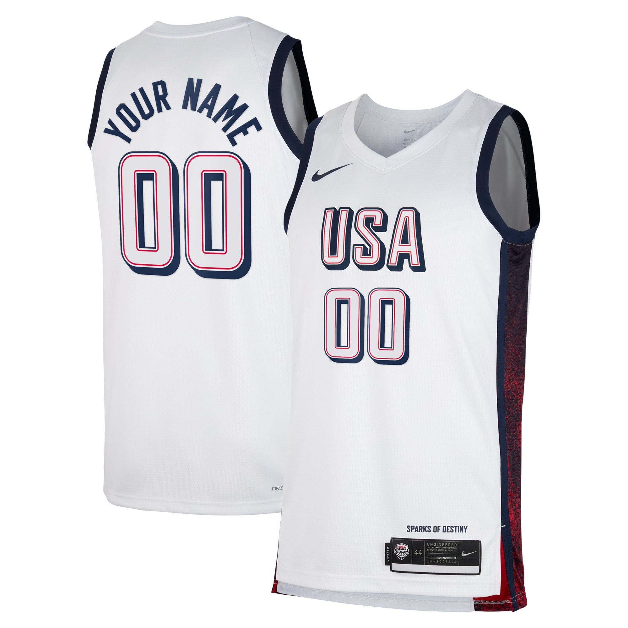 Usa 2024 National Team White Basketball Custom Jersey – All Stitched