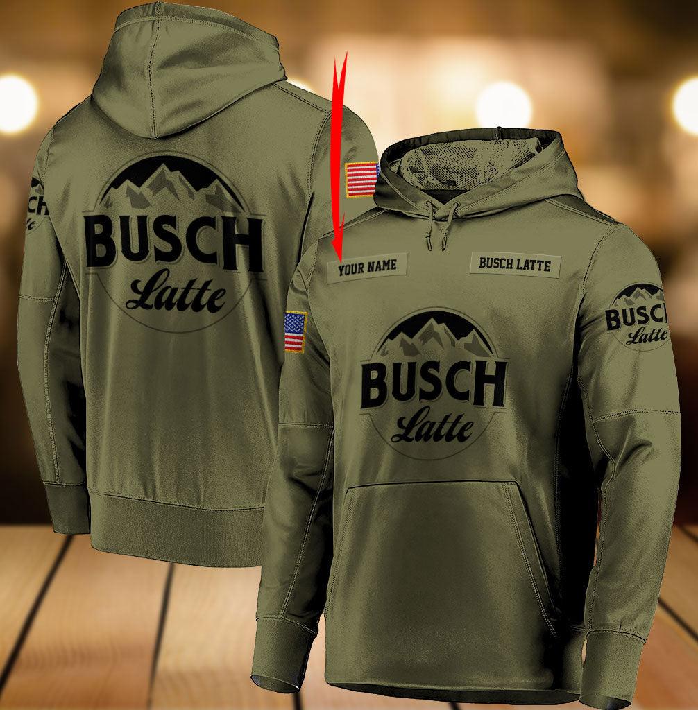 Personalized Military Green Busch Latte Hoodie & Zip Hoodie