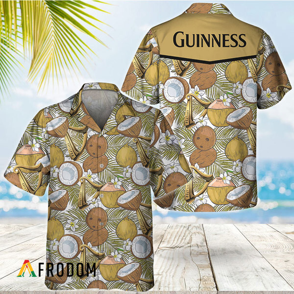 Coconuts Tropical Beach Guinness Hawaiian Shirt