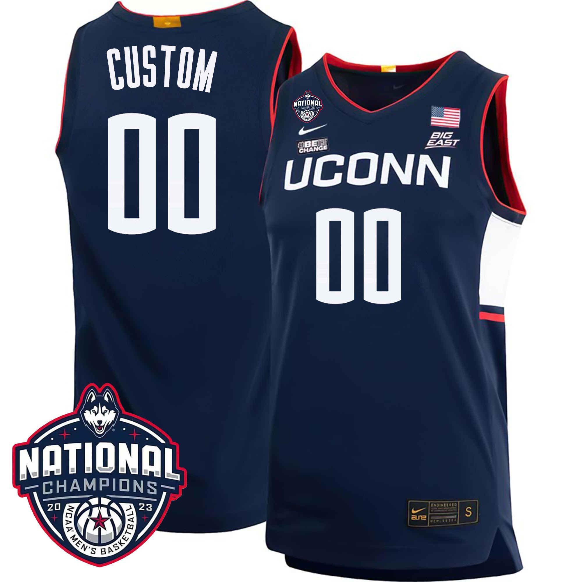 Uconn Huskies 2023 College Basketball Champions Custom Jersey – All Stitched