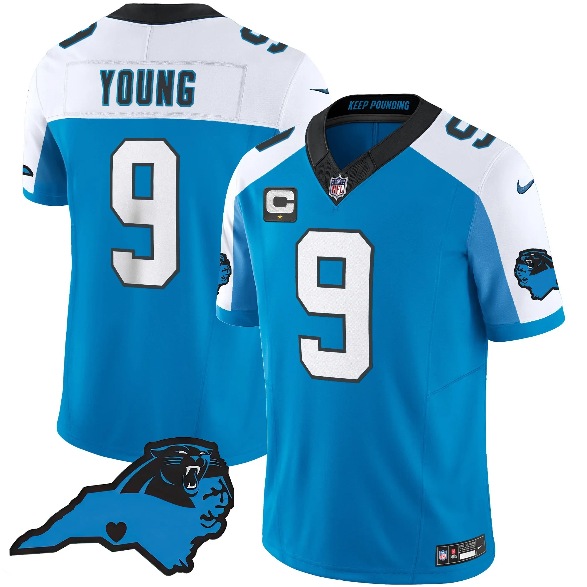 Bryce Young Carolina Panthers Blue Alternate Jersey – All Stitched