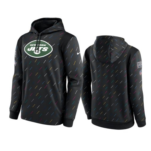 New York Jets Charcoal Therma Pullover 2021 Crucial Catch Hoodie