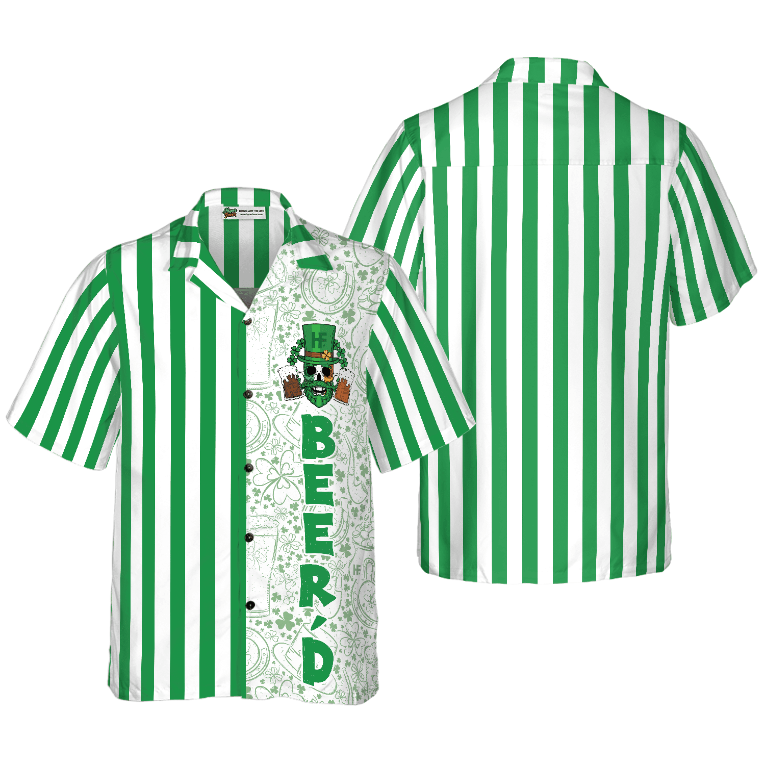 Beer’D Happy Saint Patrick’S Day Hawaiian Shirt
