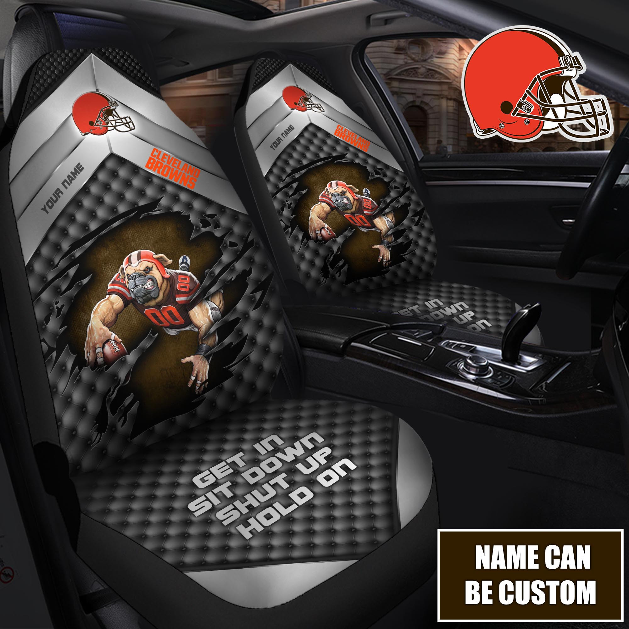 Cleveland Browns Customized Car Seat Cover Set CSC62