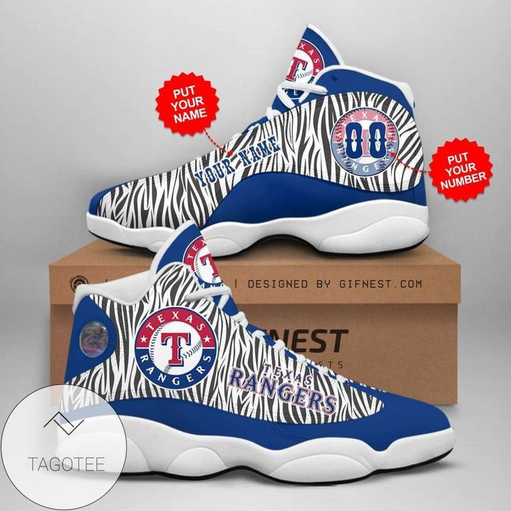 Custom Name MLB Texas Rangers Air Jordan 13 Shoes Sneakers JD13 V1022