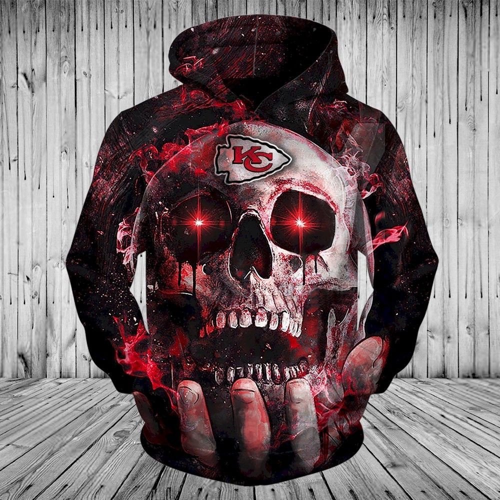 Kansas City Chiefs New Skull  S1577 26 Unisex 3D Hoodie Gift For Fans