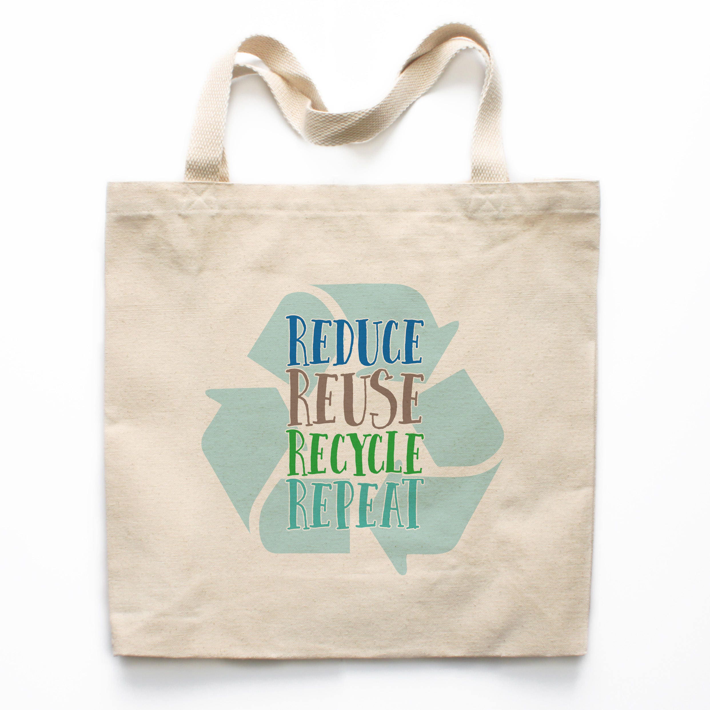 Earth Day Tote Bag, Reduce Reuse Recycle Canvas Bag, Canvas Tote Bag, Printed Tote Bag, Market Bag, Shopping Bag, Reusable Grocery Bag 0141