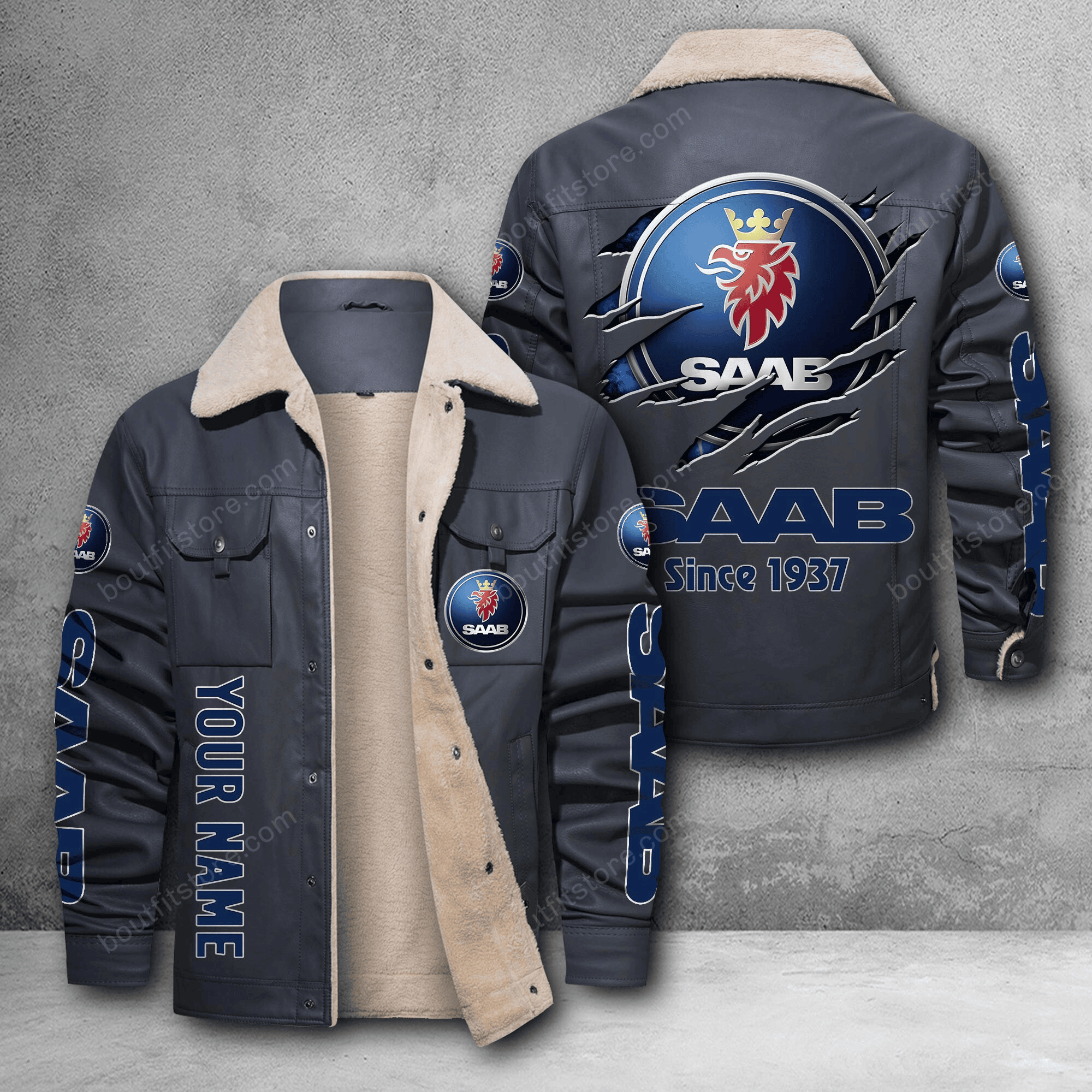 Saab DMH Custom Name Stand Collar Jacket