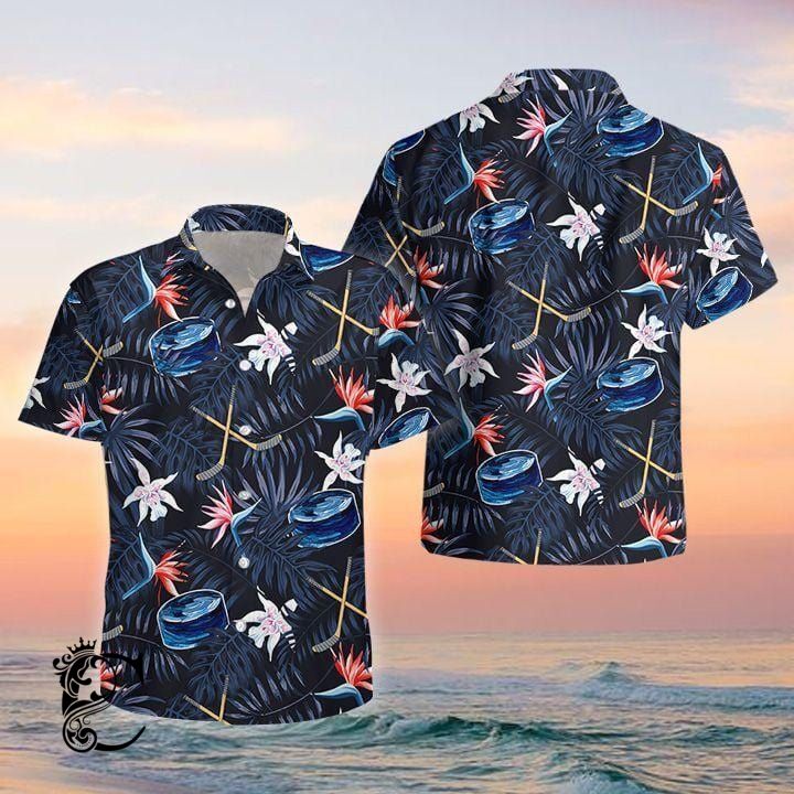 Ice Hockey Stick And Puck Tropical U &hellip;