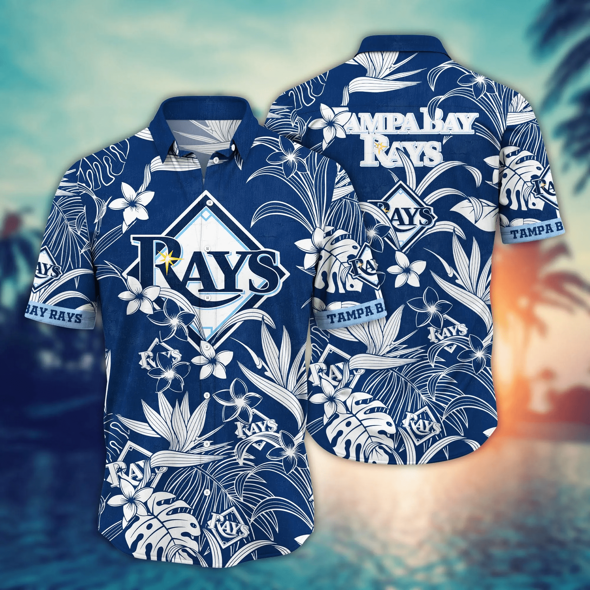 Tampa Bay Rays Mlb Hawaiian Shirt Traveltime Aloha Shirt