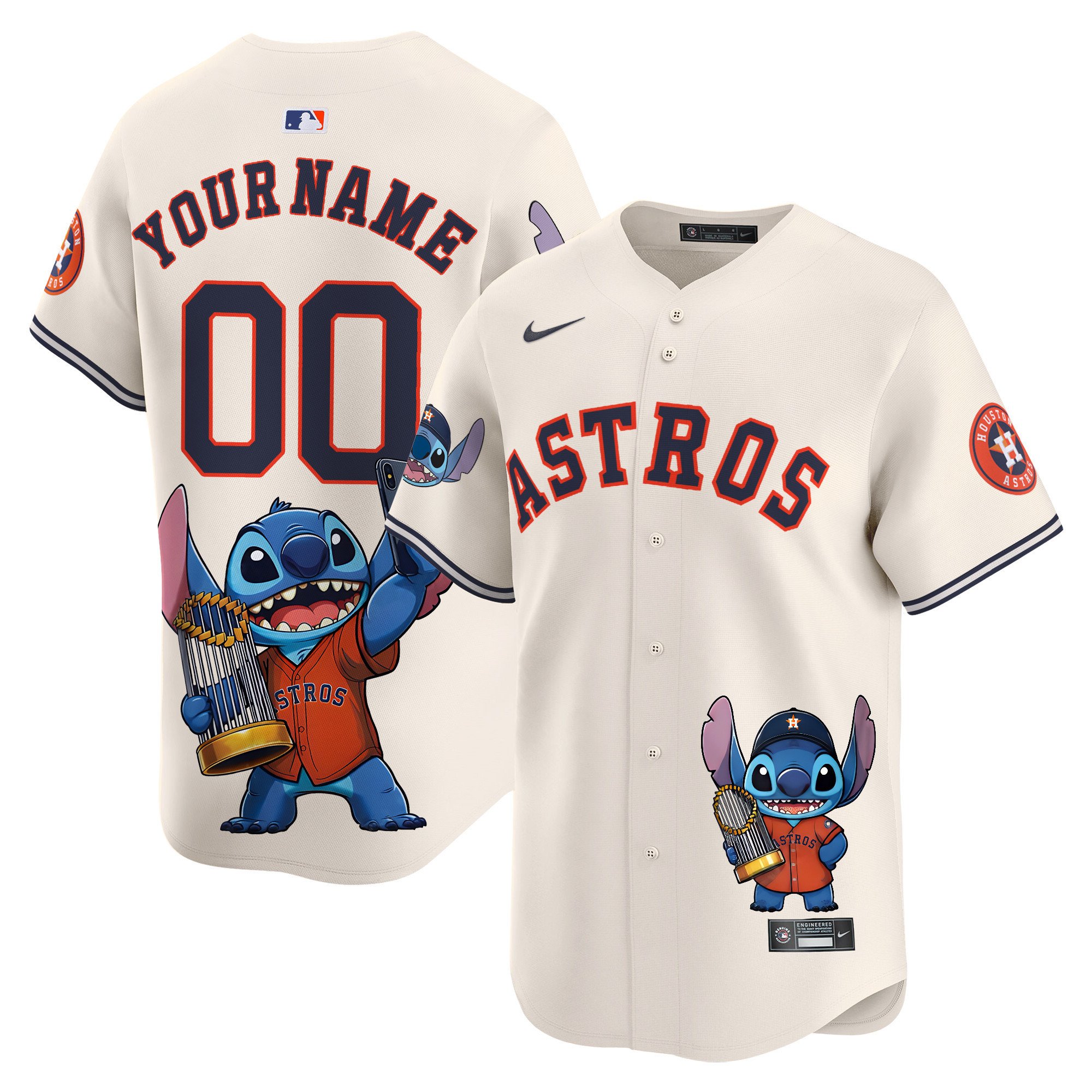 Astros Lilo And Stitch Premier Limited Custom Jersey – Printed