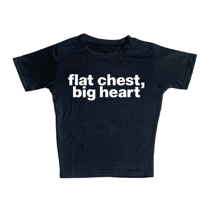 Flat Chest, Big Heart Slogan Baby Te &hellip;