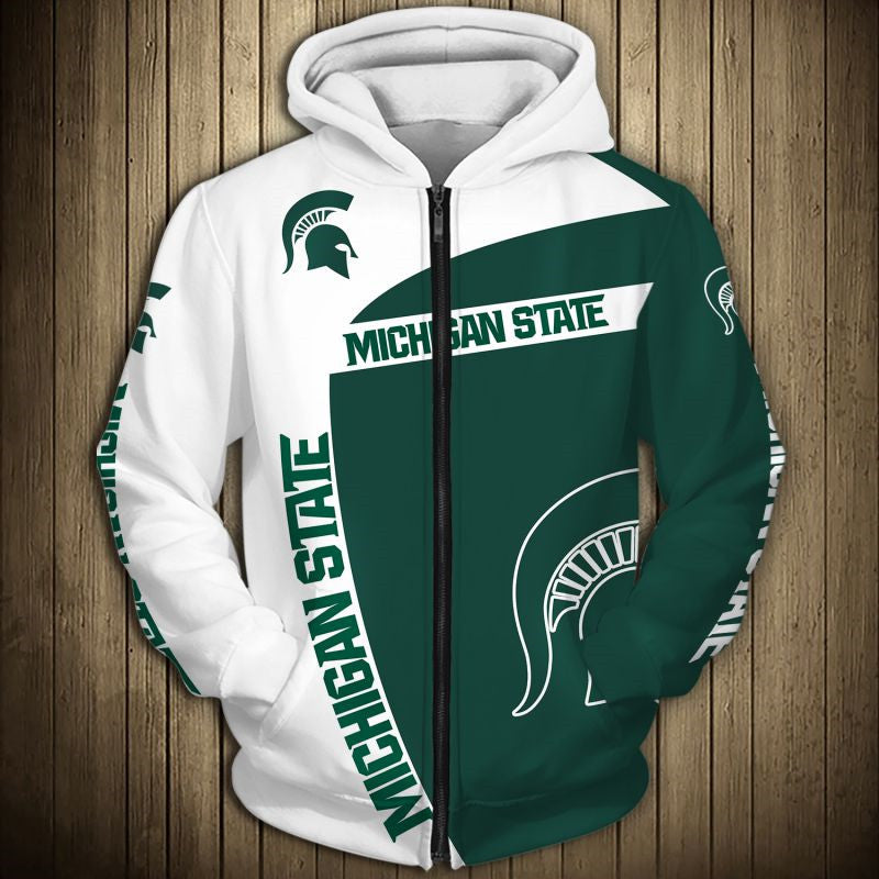 Michigan State Spartans Zip Up Hoodi …