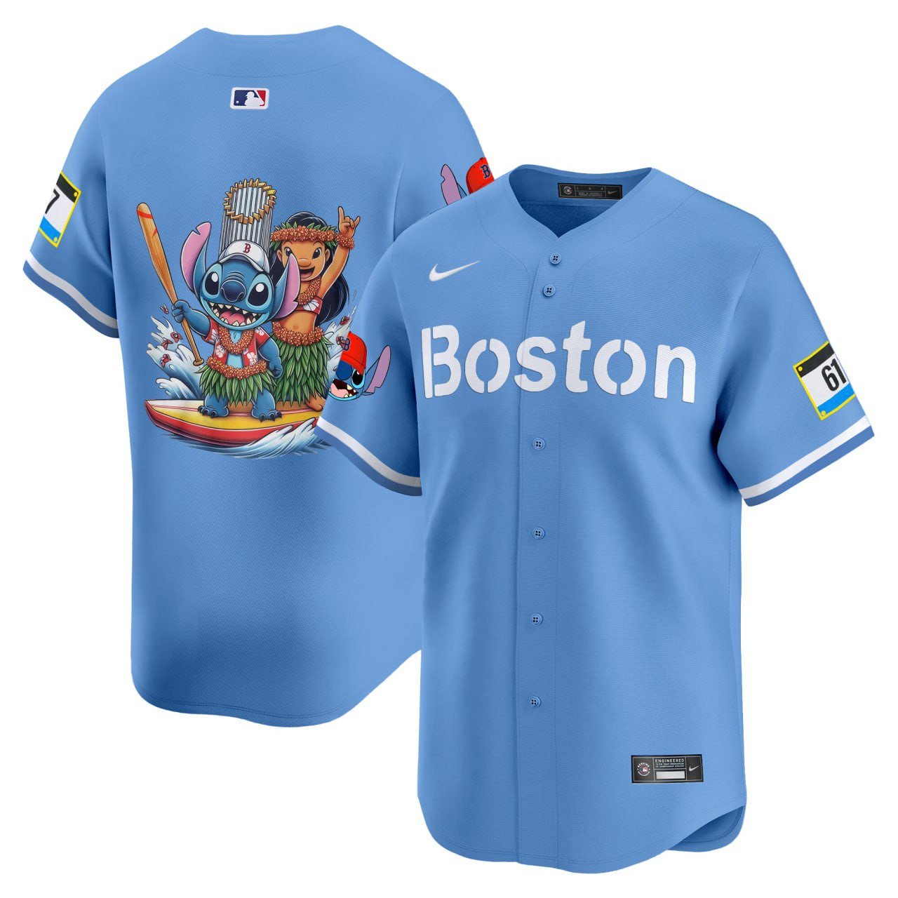 Boston Red Sox Stitch Baseball Jersey – Printed