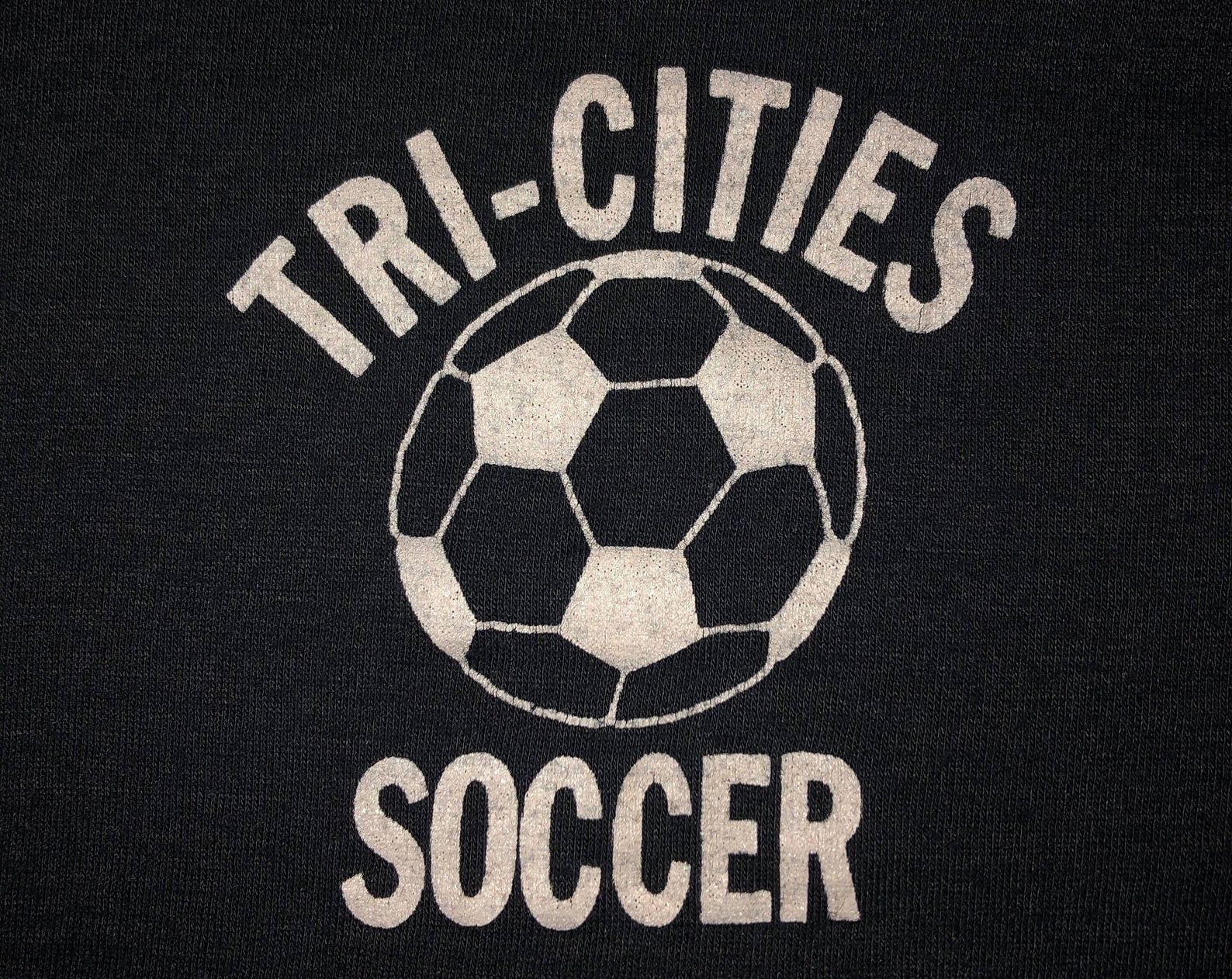 Vintage 1980S Tri-Cities Soccer T Shirt / X Soft Thin 80S Football Retro